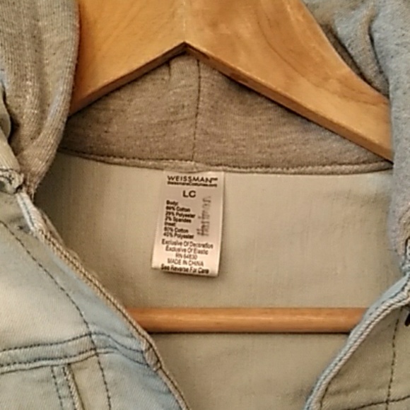 Weissman Unisex denim hoodie LC - Picture 2 of 5